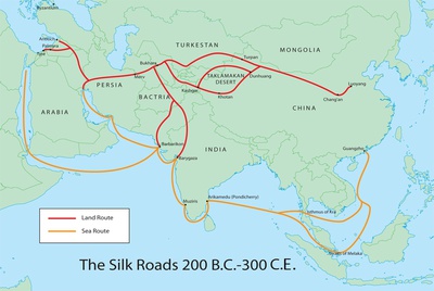 opium trade map